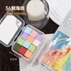 Mini Bloco de Tofu Esponja Ferramenta para Nail Art Blush Gradiente Unha Pinça de Garra Metálica Ferramenta para Unha