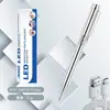Lanterna de Pupila Tipo C Recarregável Amarela e Branca Luz Dupla com Caneta Esferográfica Escala Exame de Enfermagem Lanterna Médica LED