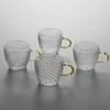 Vidrio de Borosilicato Resistente al Calor, Resistente a Altas Temperaturas, Antirroturas, Oficina en Casa, Casa de Té, Club, Asa Exquisita, Juego de Tazas de Té Pequeñas