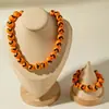 Pulseras de Moda Halloween Transfronterizas Europeas y Americanas con Personalidad, Conjunto de Joyería de Collar de Cuentas de Calabaza Halloween Retro Artístico