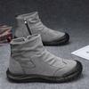 Zapatos Martins de caña alta para hombre, nuevos zapatos de trabajo transpirables de otoño, zapatos de protección laboral informales, antideslizantes, a la moda y combinables para hombre.