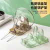 Estante de Doble Capa para Tapa de Olla y Tabla de Cortar de Lujo Ligero, Estante Transparente para Escurrir Espátulas y Cucharas en Encimera de Cocina, Estante de Almacenamiento para Tabla de Cortar