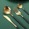 Estilo europeo estilo ins cubertería de acero inoxidable cuchillo y tenedor cuchara espejo portugués cuchillo y tenedor de filete occidentales juego de cubertería Jieyang