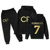 Conjunto de Sudadera con Capucha para Niños, Nuevo Estilo Europeo y Americano, Sudadera y Pantalones Estampados de Moda, Diseño Floral Transfronterizo