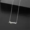 Collar de Acero Inoxidable Simple 12 Constelaciones Transfronterizo Colgante de Constelación Inglés Retro Versátil Europeo y Americano 18K Joyería al por Mayor