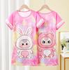 Ropa de dormir de manga corta para niñas tailandesas, vestido de verano para niñas pequeñas, princesa, niños grandes, bebé, vestido de verano, venta al por mayor