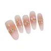 Set de 12 piezas de accesorios para arte de uñas con cristales brillantes de fondo plano y forma irregular, en el mismo estilo que las decoraciones de uñas iridiscentes de aurora translúcida de Wen Jingling