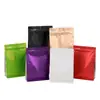 Bolsa de embalaje para té colorida sellada en ocho lados bolsa auto-parante ventana lateral bolsa de papel de aluminio comida para gatos y perros snack de frutos secos bolsa auto-sellante