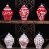 Pingente de Árvore de Natal Jingdezhen Decoração de Porcelana Azul e Branca Pingente Pequeno Vaso de General Vaso Pequeno Retrô Ornaments de Vento Criativos