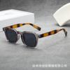 2025 cross-border novo retro grosso oval pequeno quadro high-end feminino óculos de sol anti-sol UV óculos de sol masculinos