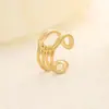 Anillo de Acero de Titanio Retro con Calados Transfronterizos Estilo Ins Nicho Diseño de Apertura Ajustable Simple