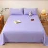 Sábana de color liso individual juego de tres piezas, algodón lavado, ultra suave, adecuada para hogar, casa de huéspedes, dormitorio, Clase A 1.68m m entrega