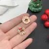 Pingente de Natal Misturado 50 Ligas Gota de Óleo DIY Alce Sino Boneco de Neve Bengala Pulseira Brincos Acessórios