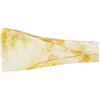 Diadema de pelo tie-dye deportivo europeo y americano para mujer, diadema con volantes Yuejia, banda absorbente de sudor para correr y fitness, pañuelo para la cabeza de ala ancha antiperspirante