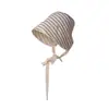 Sombrero de Pescador a Rayas Estilo Coreano para Mujer, Protección Solar, Plegable, Sombrero Versátil para Primavera y Verano, Sombrero de Sol que Adelgaza el Rostro