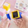 Reloj Infantil de Dibujos Animados Lindo Sello de Aprendizaje Serie Macaron Sello Jardín de Infancia Juguete para Bebé Sello de Estímulo