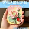 Ímã de geladeira de lótus tridimensional personalizado, pintura com textura de resina, ímã de geladeira decorativo, lembrança cultural e criativa, ímã de geladeira em relevo