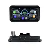 Gravador de Condução Carplay para Moto com Suporte Magnético de 6,25 polegadas, Gravação Dupla Frontal e Traseira HD 1080P