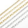 Cadena de Acero de Titanio Estilo Urbano Geométrica Cuadrada de Línea Forma de O, Accesorio de Joyería Versátil de Moda Unisex