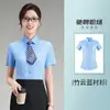 Camisa de manga comprida sem ferro e resistente a rugas, design unissex, adequada para entrevistas, trajes de trabalho, business casual e vestuário formal; também ideal como uniforme de trabalho para a equipe de vendas em concessionárias de carros 4S