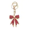 Accesorios de Lazo de Aleación Llavero Colgante para Bolso de Mujer Estilo Ins Nicho Llavero de Joyería de Lazo con Pedrería