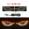 Adesivos de carro com luz de olho de diabo dinâmicos usb transfronteiriços, display LED, luzes de vidro dianteiro e traseiro de caminhão