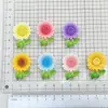 Accesorios de Resina de Girasol Coloridos Accesorios DIY para Funda de Teléfono Móvil Decoración de Coche Caja de Almacenamiento Hebilla de Zapato Cuerda para el Pelo Material