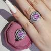 Conjunto de Anillos Africanos de Lujo para Mujer Tres en Uno Más Vendido Globalmente, Anillo Liso, Conjunto de Anillos, Joyería de Cobre R820-2Xr4308A