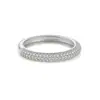 Anillo de Plata de Ley S925 de Moda Elegante Europeo y Americano para Mujer Incrustado con Circonita Lleno de Diamantes Anillo Retro de Nicho de Moda para el Dedo Índice Venta al por Mayor