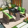 Conjunto de Mesa e Cadeiras Pequenas Retrátil para Varanda, Mesa de Centro de Rattan para Lazer, Conjunto de Três Peças Abacaxi, Design Criativo Minimalista Moderno para Pátio Externo