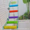 Juguete para Loro Pájaro Interactivo Escalera Acrílica Escarchada Estación Palo Cuerda para Trepar Columpio Accesorios Suministros Escalera Escalera de Madera