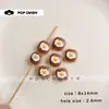Serie de Omelettes de Dibujos Animados Acrílicos Accesorios Lindos Cuentas Sueltas Pulsera DIY Hecha a Mano Colgante para Pulsera Bolso Colgante Joyería