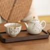 Mesa de Hielo Mimbre en Polvo Pintado a Mano Flor Taza Maestra Cerámica Color Bajo Esmalte Taza de Té para el Hogar Juego de Té para Mujeres Taza Begonia Nuevo Estilo Chino