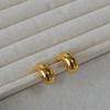 Febre Japonês e Coreano Design de Nicho Frio Simples Latão Banhado a Ouro Gota de Água Vão Pino Prata 925 Brincos Brincos