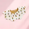 Categoría a Toalla de Saliva Babero de Bebé Impermeable Anti-Vómito Superficie de Algodón Puro Gasa Doble Bolsillo de Saliva en Forma de Pétalo