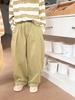 Calça Infantil 2026 Estilo Outono Meninos e Meninas Estilo Coreano Cor Sólida Casual Reta Simples Solta Wide-Leg Longa