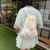 Mochila Nueva con Cordón para Mujer Estilo Perezoso Corea del Sur Mochila Casual de Viaje Ligera de Nylon Repelente al Agua