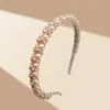 Amazon Transfronterizo Diadema de Perlas de Lujo para Mujer Diadema Delgada con Bordes de Perlas Pasador de Perlas Hecho a Mano Celebridad Accesorios para el Cabello