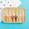 Broche de langosta color caramelo, llavero con forma de estrella, broche para perro, hebilla de puerta con pintura en aerosol de color, colgante para bolso, accesorios de joyería DIY