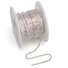 Corrente Garra de Cobre Corrente Diamante de Vidro Quatro Garras Corrente de Contas DIY Feito à Mão Pulseira Colar Pingente Material de Joalheria Acessórios Atacado