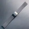 Adequado para Pulseira de Relógio de Silicone Impermeável Dafeili Não Borracha 20/22/24mm Fivela Borboleta Fivela Preta Fivela Prata Sem Fivela