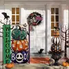 Bandera de jardín Temu de Halloween transfronteriza, una decoración creativa de poliéster impresa para entornos festivos de jardín y patio, utilizada como fondo o bandera colgante.