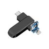 Disco U para teléfono móvil de gran capacidad para computadora tipo C de Apple Huawei de doble uso, USB de metal de alta velocidad personalizado de 512 GB