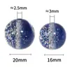 Cuentas Acrílicas, Cuentas con Purpurina Fina, Cuentas Sueltas, Bolas de Cristal Transparentes de Doble Capa, Accesorios para Joyería Hecha a Mano DIY