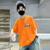2026 Nueva Camiseta Casual Versátil Simple Elegante de Manga Corta de Algodón Puro para Niños, Top Holgado, Camisa de Marca Ins de Moda
