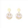 Pendientes de Moda de Nácar con Cara Sonriente Grandes y Pequeños Más Vendidos de Amazon para Mujer, Estilo Moderno Europeo y Americano, Pendientes Sencillos, Venta al por Mayor