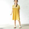 Verão 2023 Japonês transfronteiriço roupas infantis vestido médio e grande crianças xale renda casual menina manga curta vestido