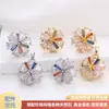Pendientes Colgantes de Copo de Nieve Incrustados con Circonita de Nuevo Estilo Transfronterizos Accesorios de Conjunto de Perlas para Bricolaje Accesorios de Moda Versátiles Venta al por Mayor