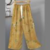 Pantalones de Pijama de Algodón Finos de Verano para Mujer con Estampado de Dibujos Animados, Pantalones de Pierna Ancha para Mujeres Embarazadas, Tallas Grandes, Adecuados para Usar Afuera, Pantalones Largos de Algodón, Exportación