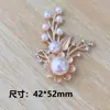 Accesorios de Aleación de Ramas y Hojas Florales Estilo Antiguo Ramas y Ramitas DIY Resina Roja Grande Flores Pequeñas Accesorios para Tocados de Novia